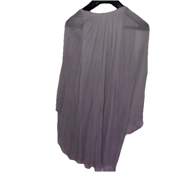 DVF Diane Von Furstenberg Fleurette Silk Dress 12 NWT Silk Gray Chiffon - Picture 3 of 8